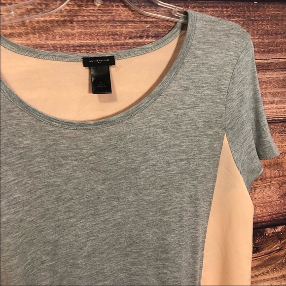 Ann Taylor Factory Short Sleeve High-Low Top - Picture 6 of 8